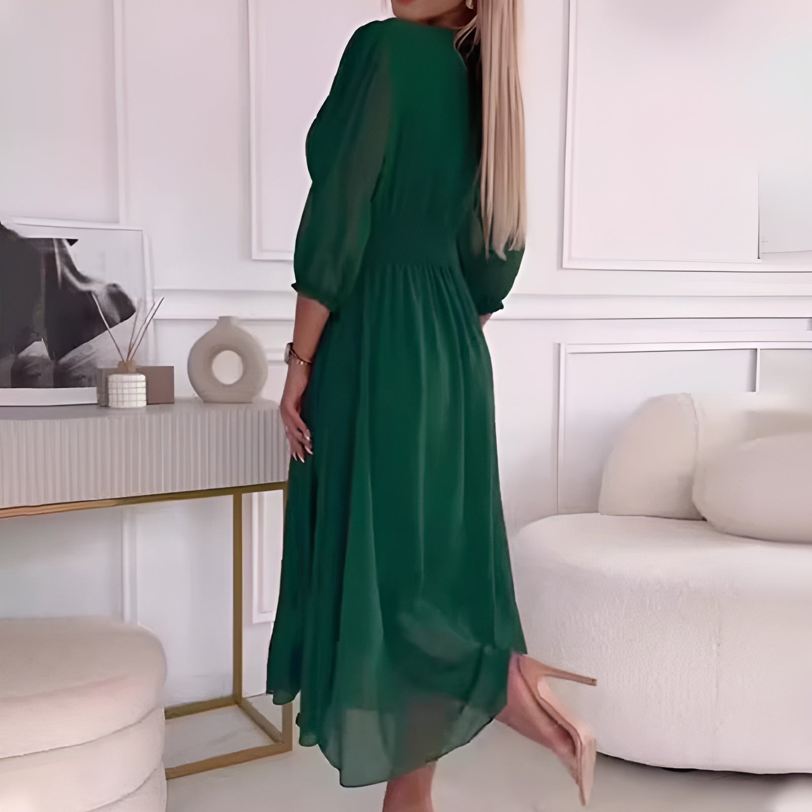 Adéla | Graceful Chiffon Dress in a Light Design