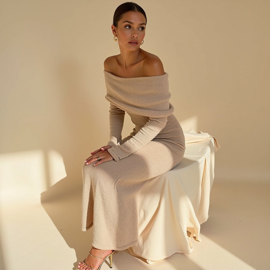 Margaux | Textured Boucle Dress