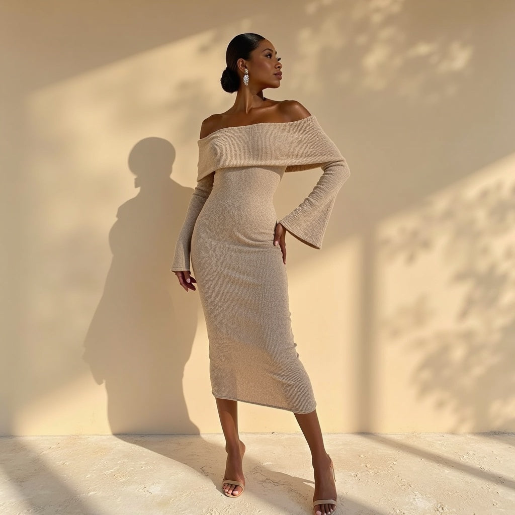 Margaux | Textured Boucle Dress