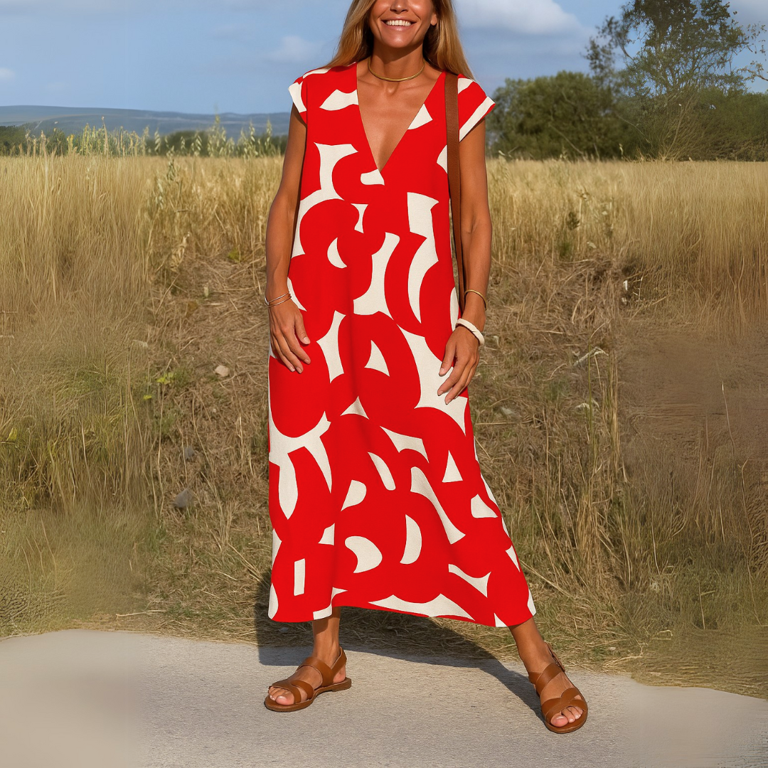 Valérie | V-Neck Fluid Dress