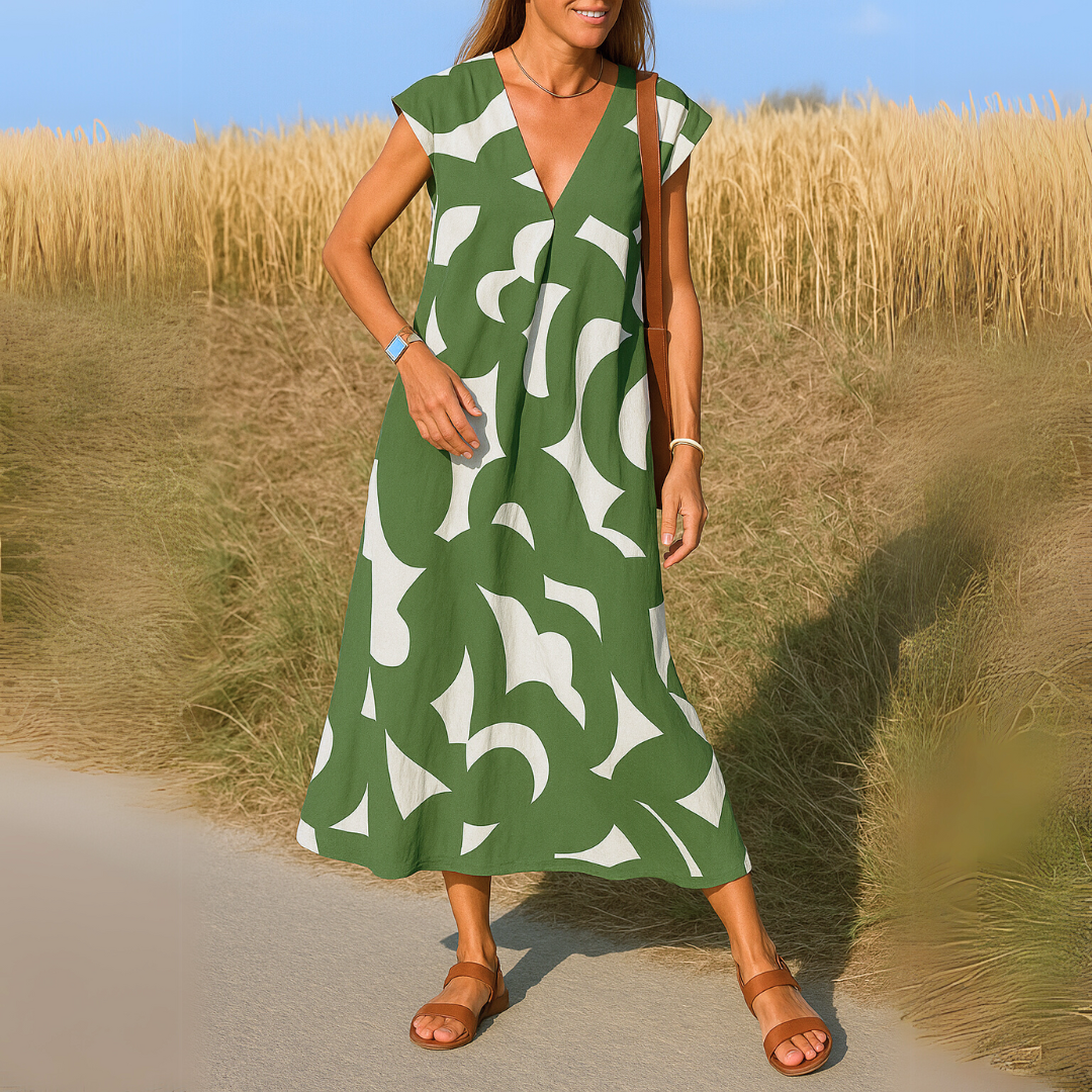 Valérie | V-Neck Fluid Dress
