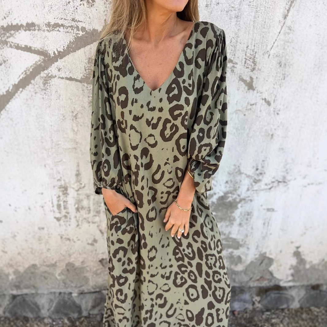 Denise | Animal Print Midi Dress