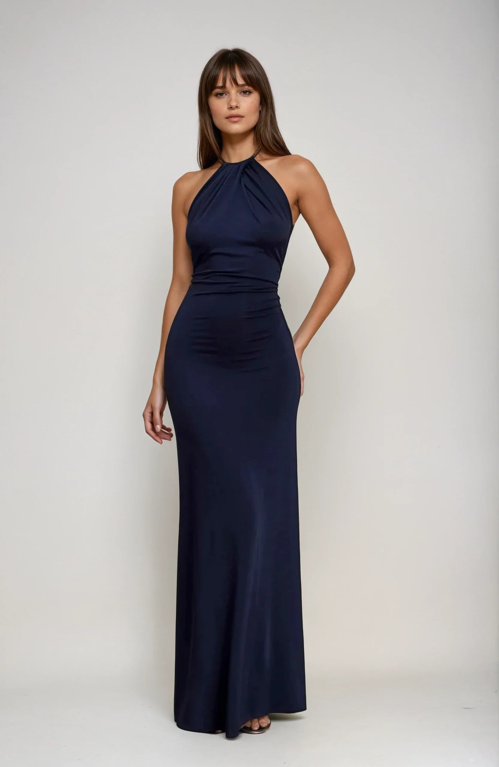 Leah | Elegant Halter Maxi Dress
