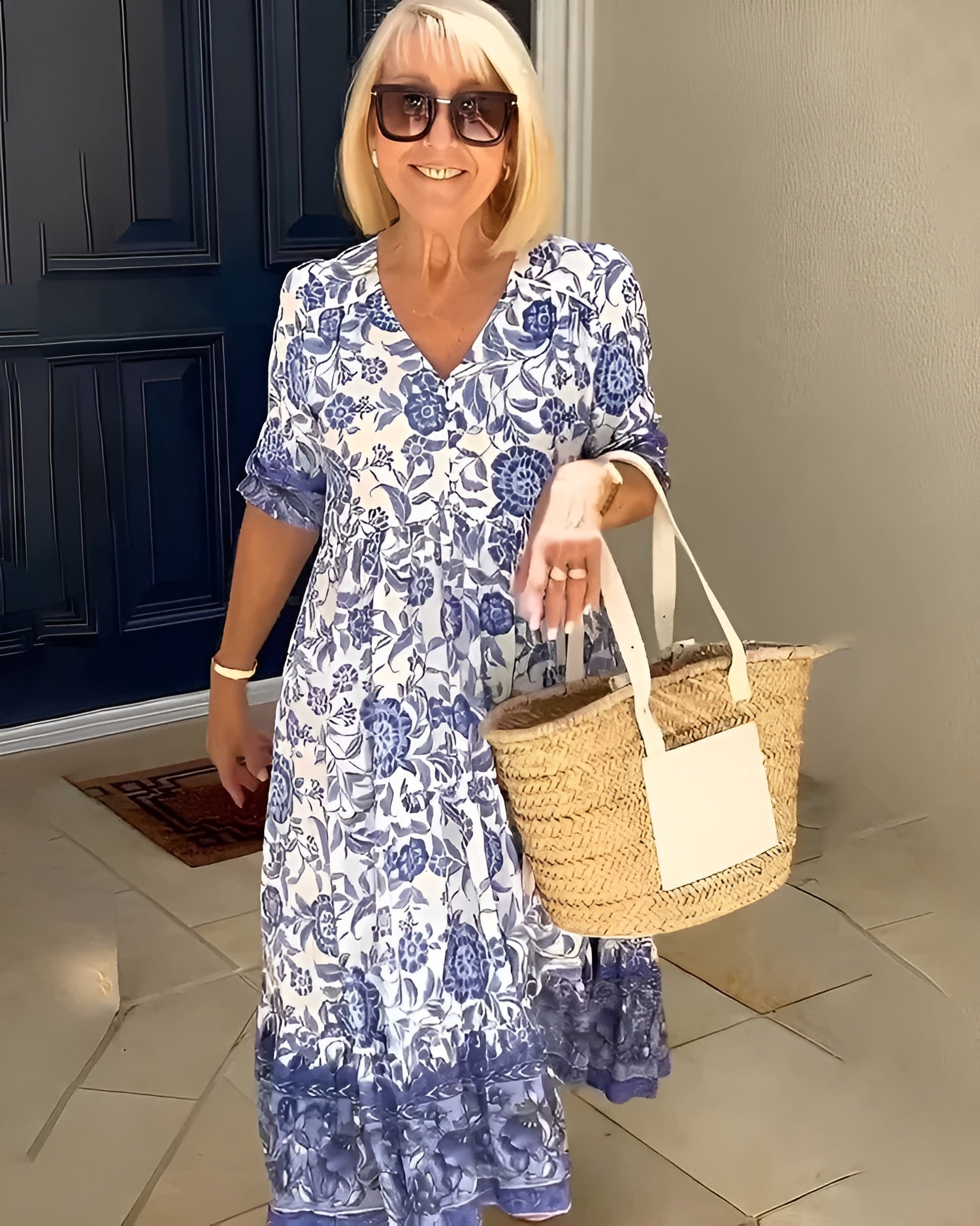 Evelyne | Chic Floral Elegance Dress