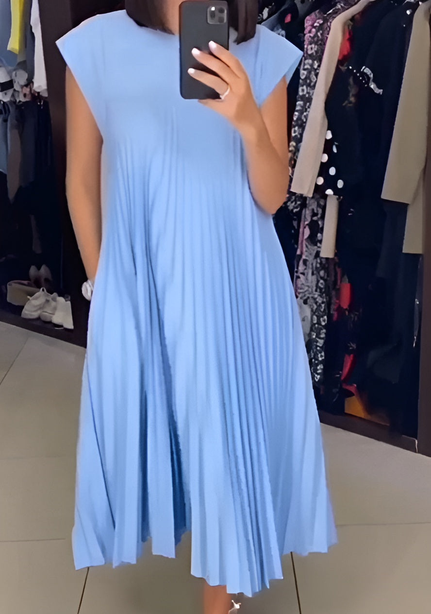Simone | Elegant Lightweight Pleated Dress