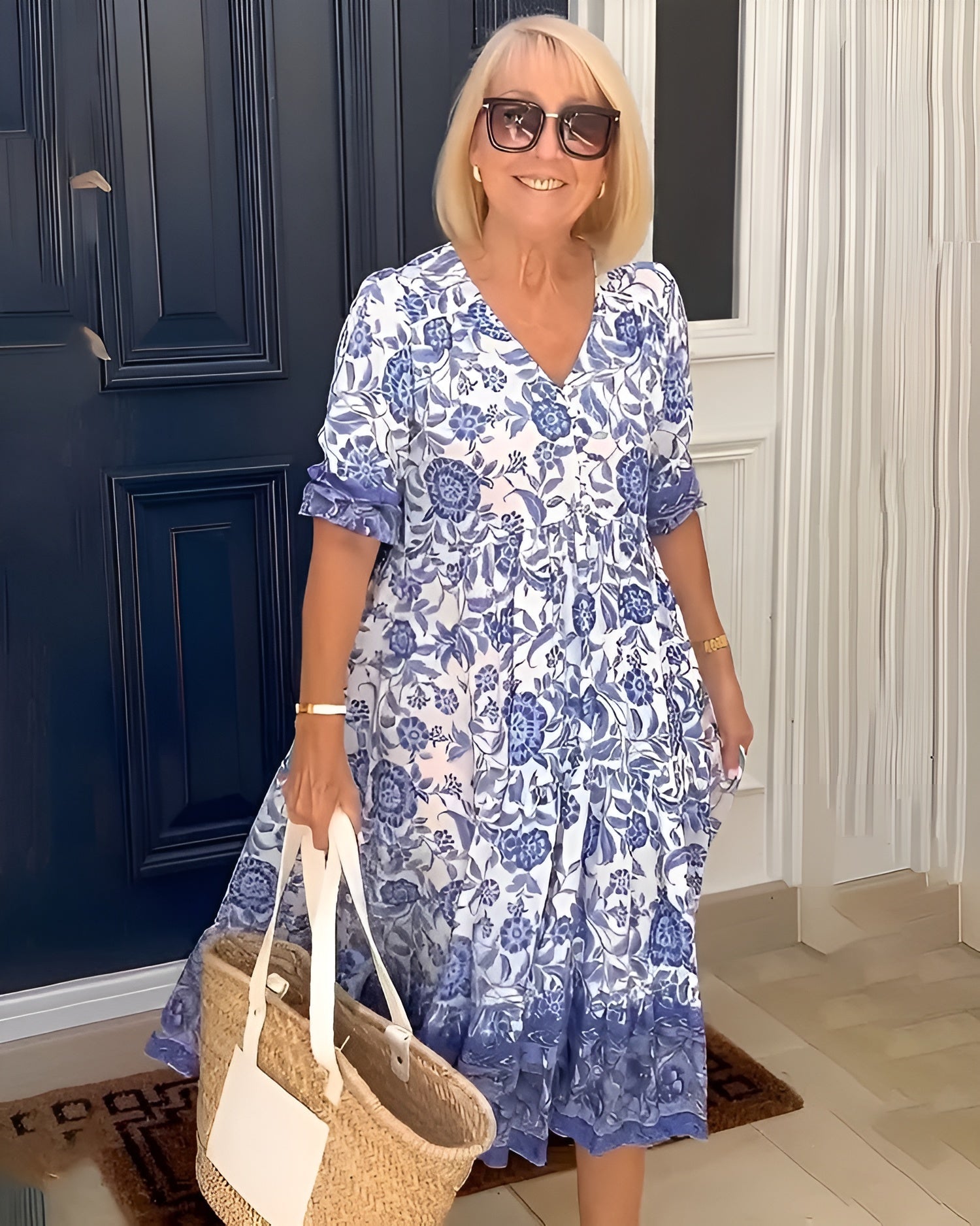 Evelyne | Chic Floral Elegance Dress