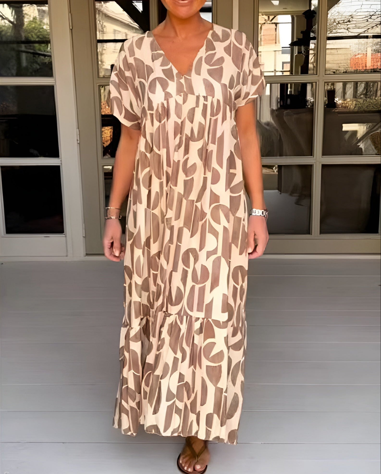 Colette | V-Neck Fluid Dress