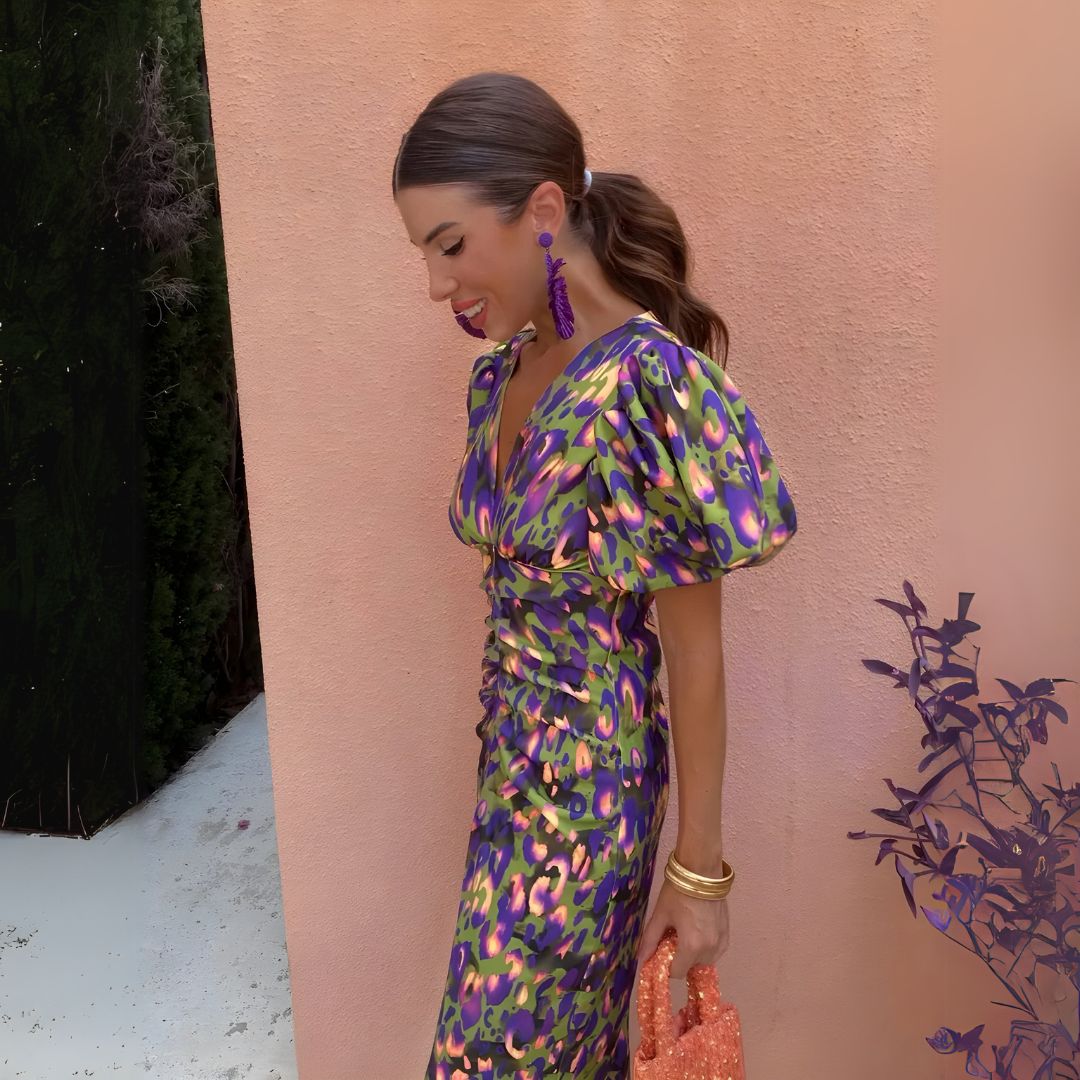 Alexandra | Vibrant Fluffy Dress