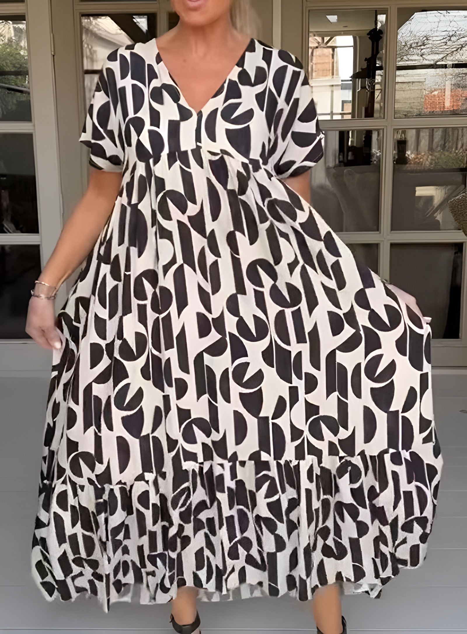 Colette | V-Neck Fluid Dress