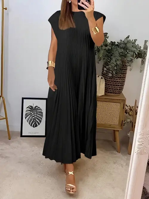 Simone | Elegant Lightweight Pleated Dress