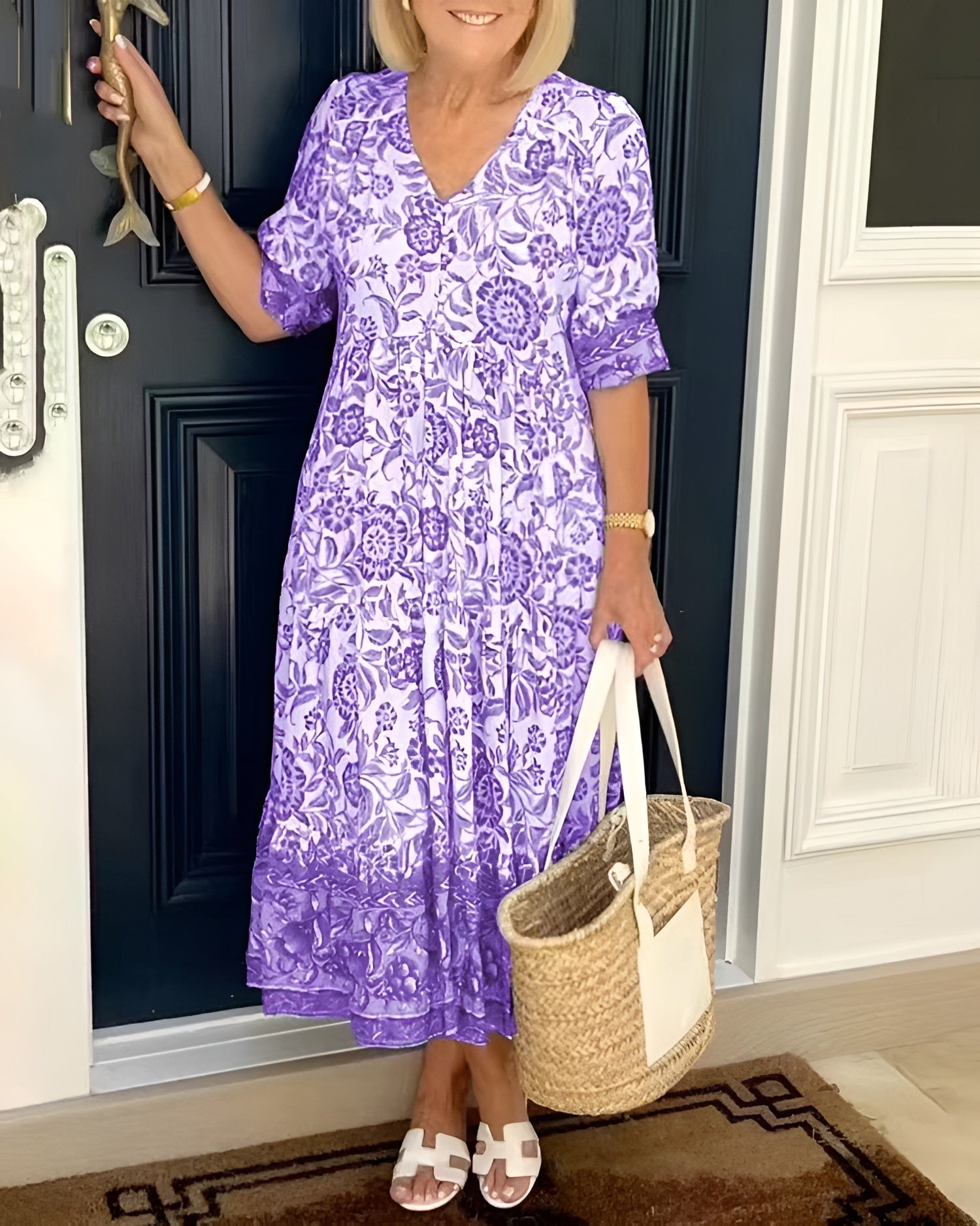 Evelyne | Chic Floral Elegance Dress