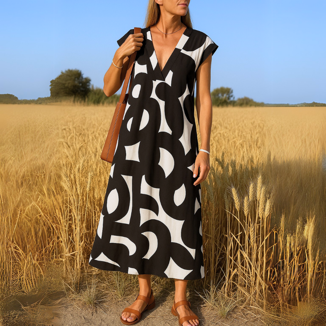 Valérie | V-Neck Fluid Dress