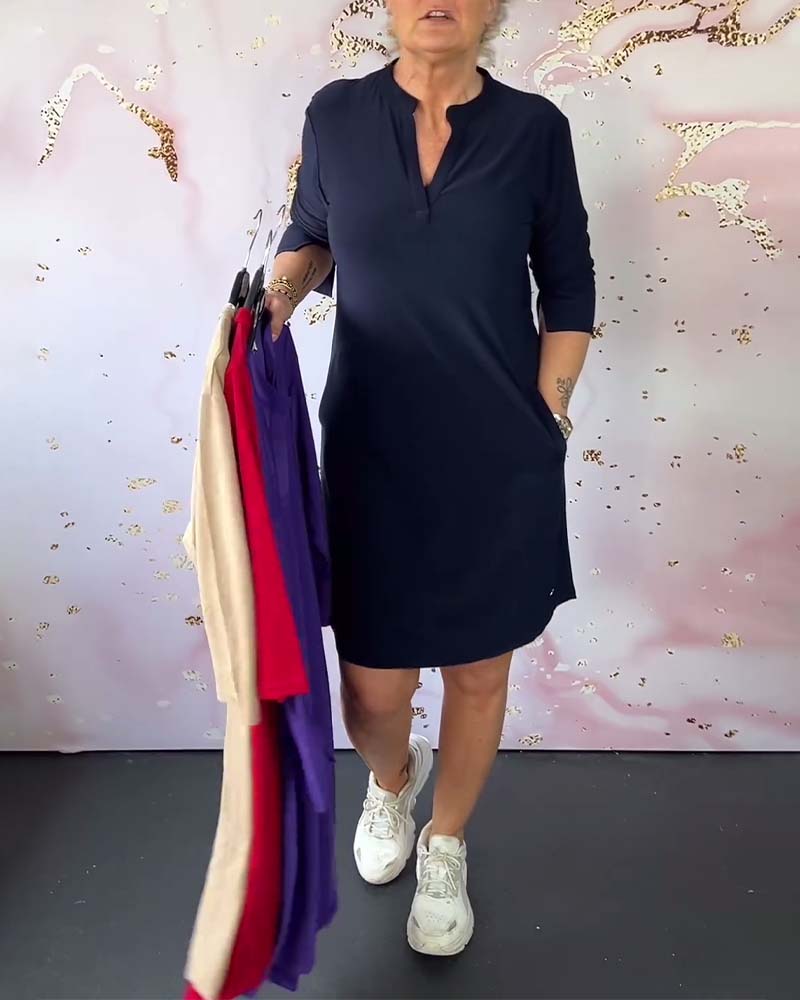 Hanne | Sophisticated V-Neck Dress