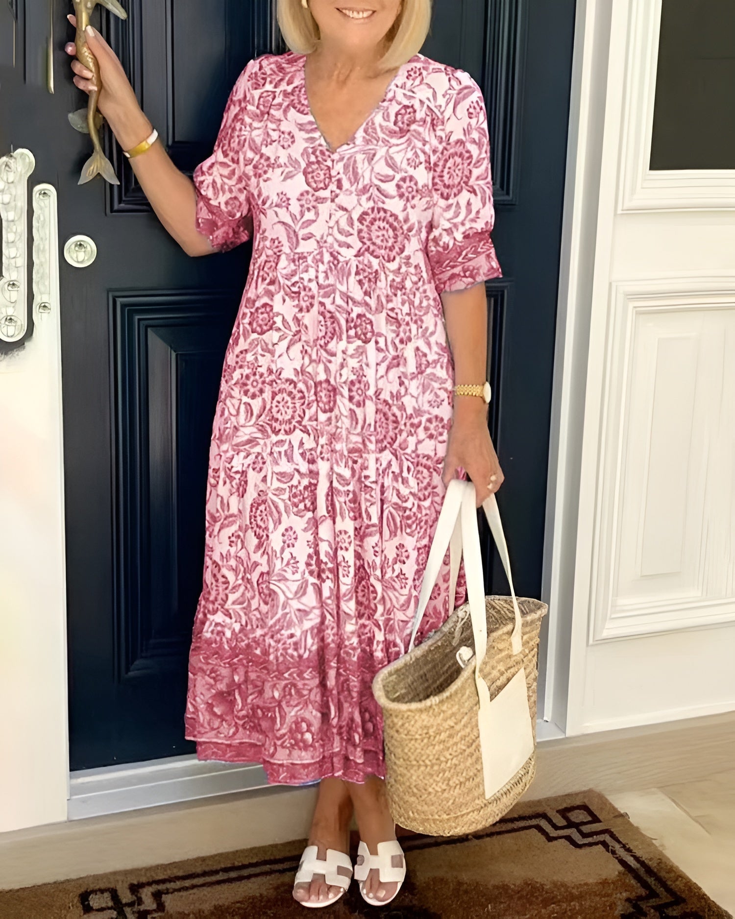Evelyne | Chic Floral Elegance Dress