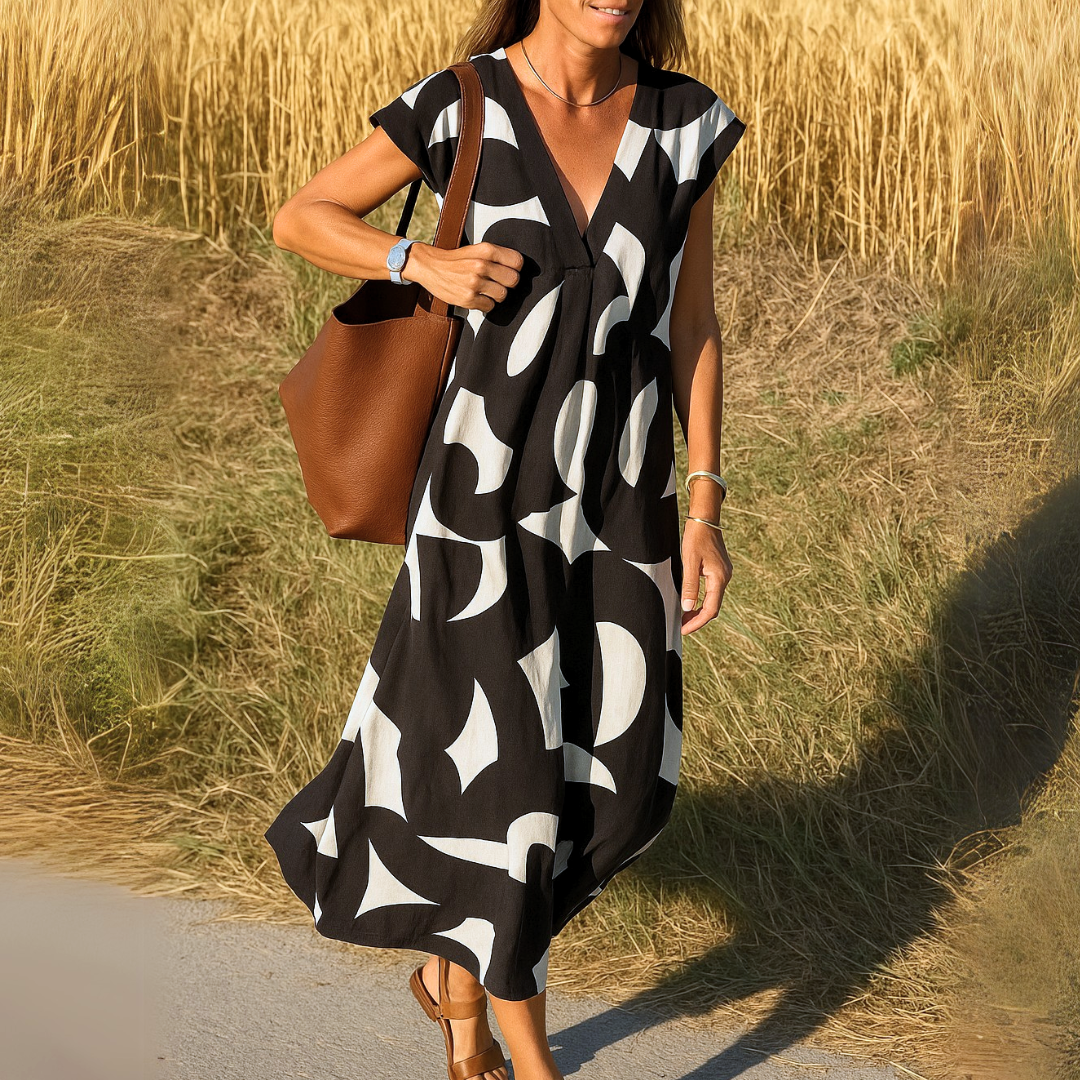 Valérie | V-Neck Fluid Dress