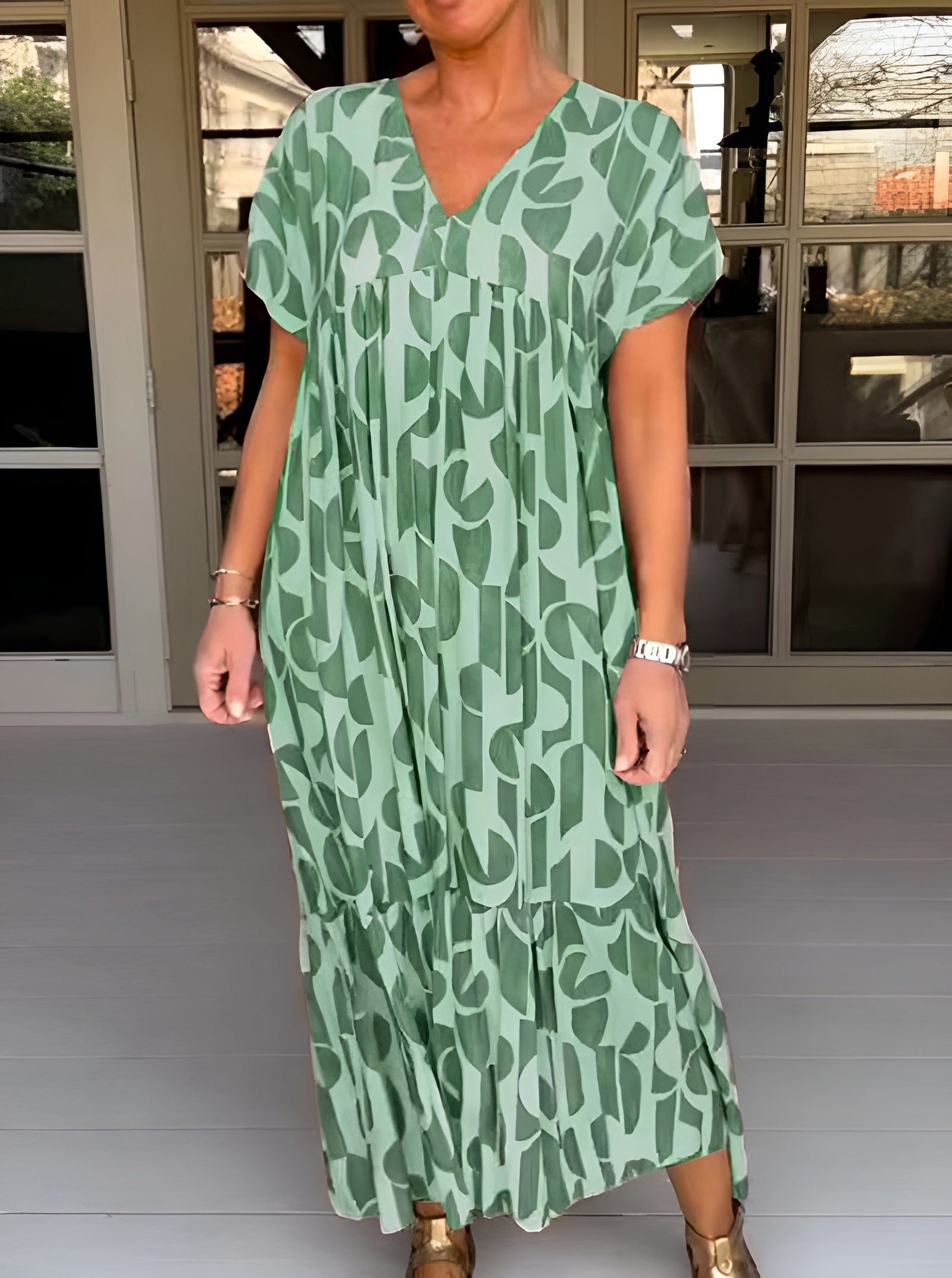 Colette | V-Neck Fluid Dress