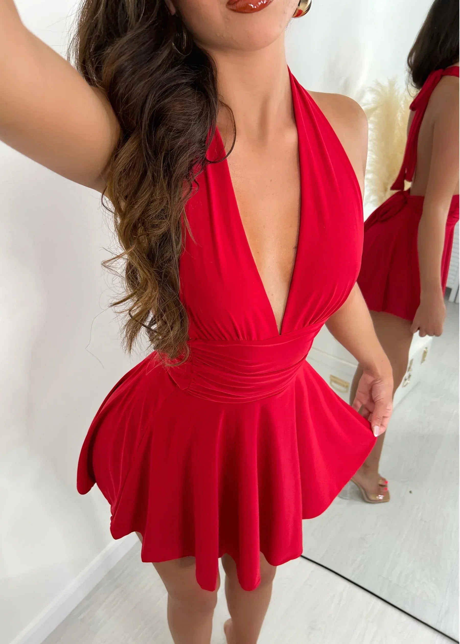 Segreta | Halter Neck Short Dress