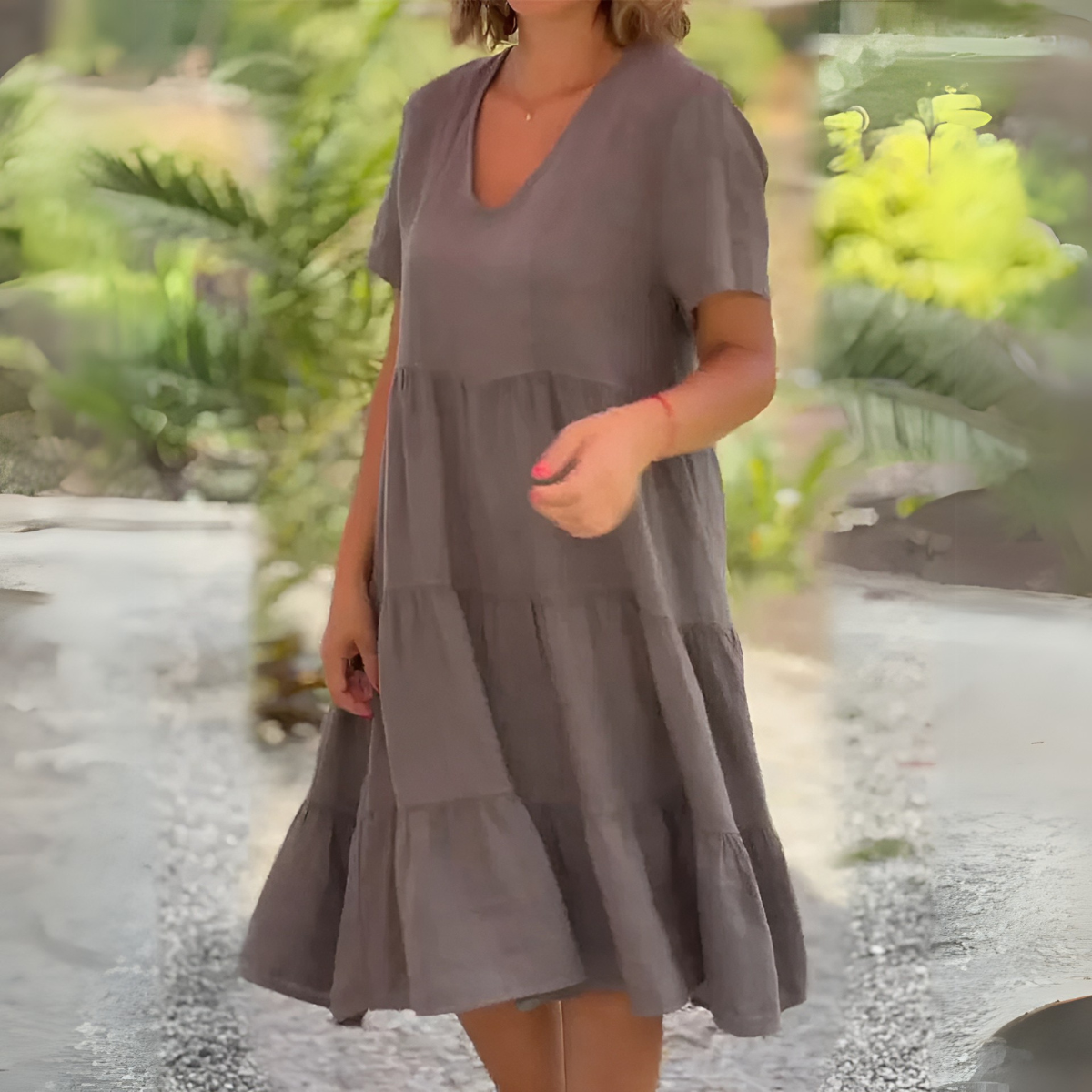 Luce | V-Neck Fluid Dress
