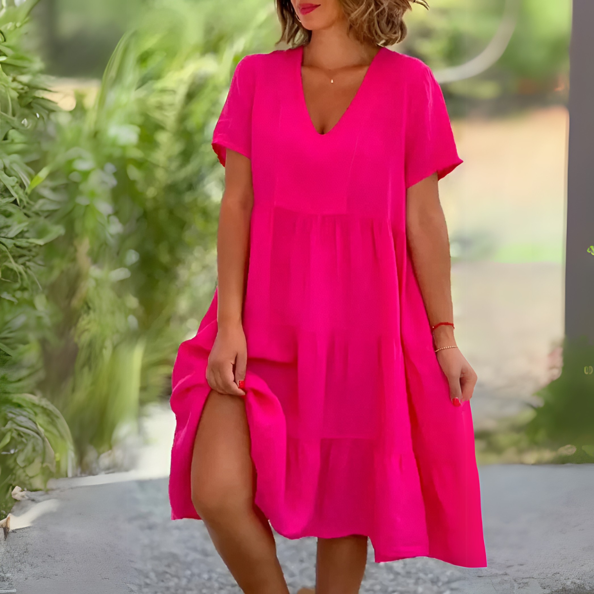 Luce | V-Neck Fluid Dress