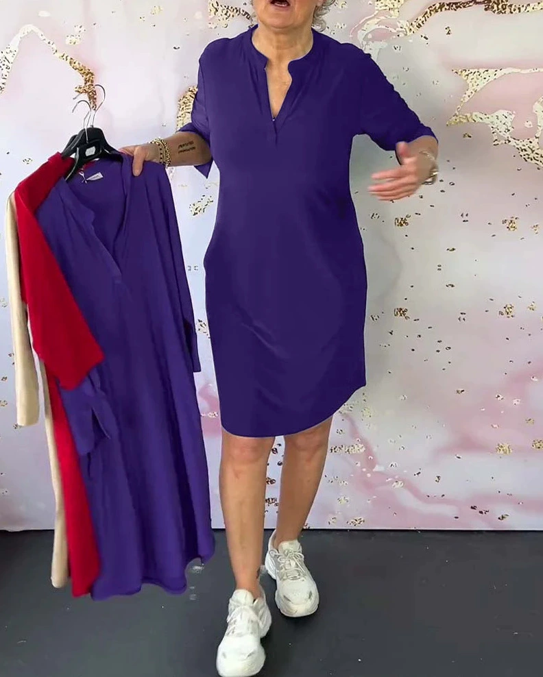 Hanne | Sophisticated V-Neck Dress