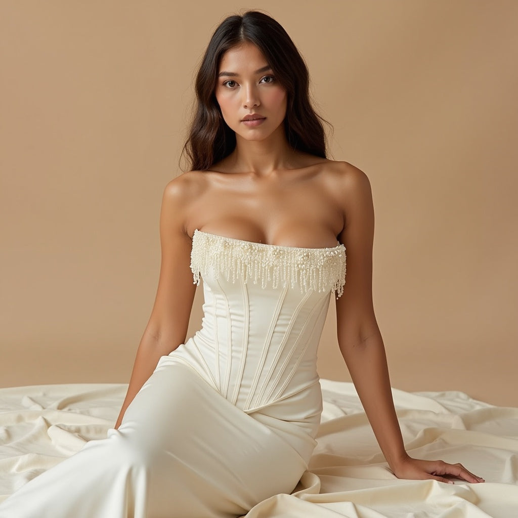 Marguerite Pearl Midi Dress