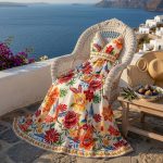 پیراهن ماکسی زنانه گل‌دار بنددار مدل یقه هفت و کمر امپایر 03